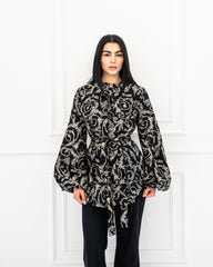 ROYAL BLOUSE-BLACK