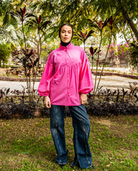 PLAIN OVERSIZED BLOUSE