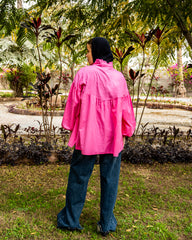 PLAIN OVERSIZED BLOUSE