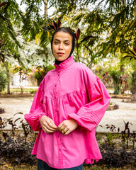 PLAIN OVERSIZED BLOUSE