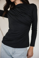 DRAPPED TOP - BLACK