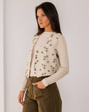 EMBROIDER VEST-BEIGE