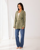 EMBROIDERY CARDIGAN-OLIVE