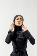 TULLE LAYERED SWIM HIJAB -BLACK