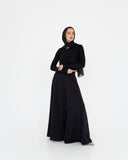 PLAIN WIDE LEG PANT –BLACK