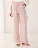 HIGH WAIST WIDE LEG PANTS-PINK