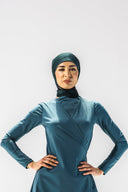 TULLE LAYERED SWIM HIJAB - EMERALD