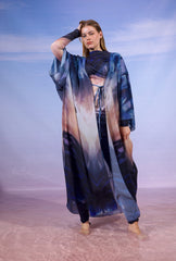 BLUE VIOLET SWIM KIMONO-BLUE