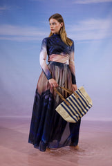 BLUE VIOLET SWIM SKIRT-BLUE