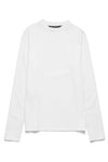 Long sleeve Ribbed Top - WHITE