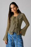 Lace Muse Blouse -OLIVE