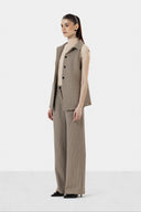 Sleeveless Caroh Vest -BEIGE