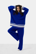 STRIPPED WOOL SET - BLUE