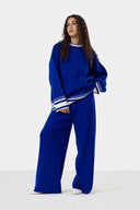 STRIPPED WOOL SET - BLUE