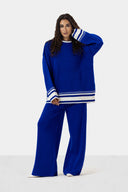 STRIPPED WOOL SET - BLUE
