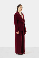 2 PIECES WITH BELT WOOL SET - MAROON
