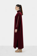CONTRAST PIPING KNIT DRESS
