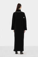 CONTRAST PIPING KNIT DRESS