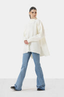 LONG KNIT PULLOVER - OFF WHITE