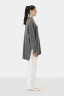 LONG KNIT PULLOVER - DARK GRAY