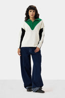 MIXED KNIT PULLOVER