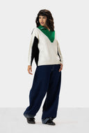 MIXED KNIT PULLOVER