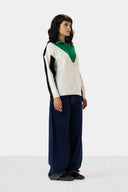 MIXED KNIT PULLOVER