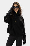 STUDDED SWEATSHIRT -BLACK