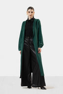 LONG KNIT HOODED CARDIGAN