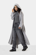 LONG KNIT HOODED CARDIGAN