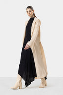 LONG KNIT HOODED CARDIGAN