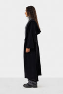 LONG KNIT HOODED CARDIGAN