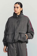 URBAN CHECK JACKET -BROWN