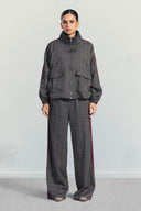 URBAN CHECK JACKET -BROWN