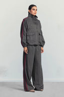 URBAN CHECK JACKET -BROWN