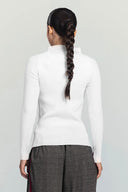 ESSENTIAL RIBBED TOP -OFF WHITE