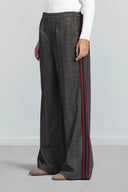 URBAN CHECK PANTS -BROWN