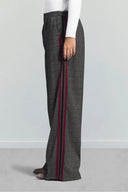 URBAN CHECK PANTS -BROWN
