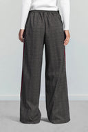 URBAN CHECK PANTS -BROWN