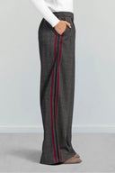 URBAN CHECK PANTS -BROWN