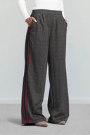 URBAN CHECK PANTS -BROWN