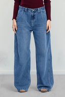 VINTAGE WASH DENIM PANTS -LIGHT BLUE