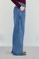 VINTAGE WASH DENIM PANTS -LIGHT BLUE