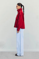 Cropped Cargo Jacket -RED