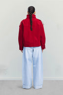 Cropped Cargo Jacket -RED