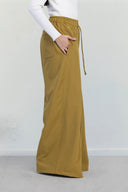 RELAXED DRAWSTRING PANTS -Mustard