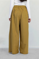 RELAXED DRAWSTRING PANTS -Mustard