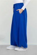 FLEECE BALLOON PANTS -BLUE
