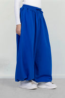 FLEECE BALLOON PANTS -BLUE