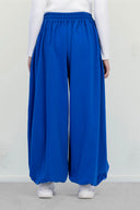 FLEECE BALLOON PANTS -BLUE